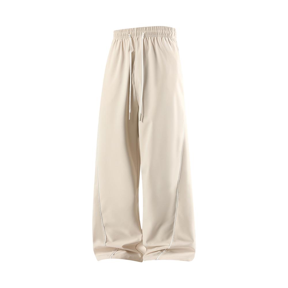 Men’s striped casual long pants for spring and autumn, featuring a loose straight-leg fit, suitable for jogging, hiking, climbing, fitness, and other outdoor activities.