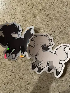 Furfrou - Pokemon Sticker with Normal and Shiny Variant