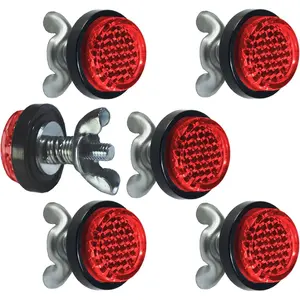 Red Reflector Motorcycle License Plate Bolts and Nuts2026