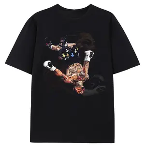 Gervonta Tank Davis Flip T-shirt Menswear Stylish Crewneck Short Sleeve Tropical Graphic Tee World Champion Design