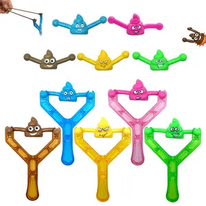 5pcs Creative Prank Humor Projectile Poop Slingshot Stress Relief Toy, Fun Novelty Gift, Unique Party Favors