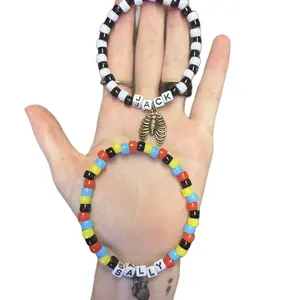 Jack and Sally Matching Couple's Bracelet - Perfect for Halloween