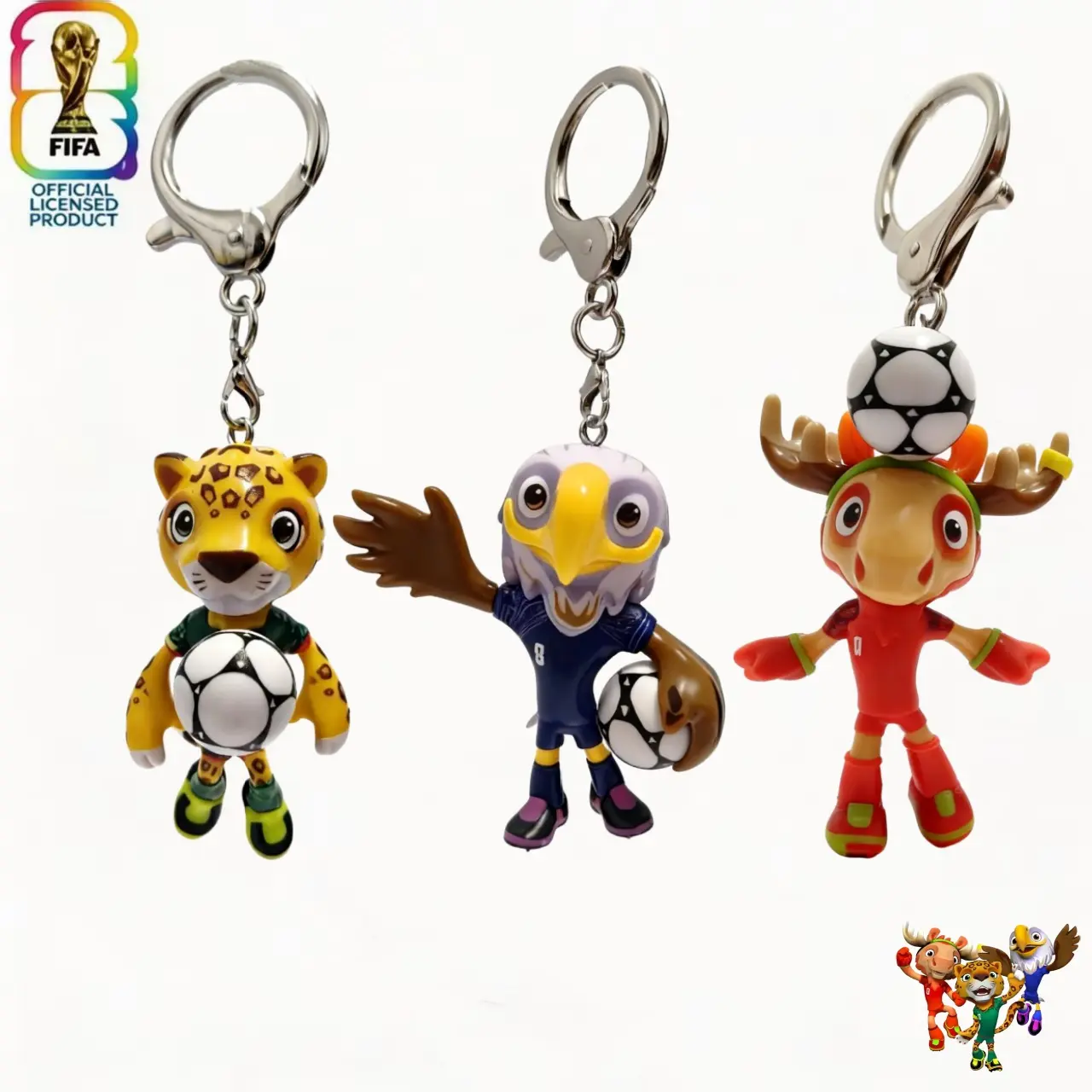 FIFA 2026 World Cup USA-Mexico-Canada Host Nations Keychain Pendant, Creative Soccer Jersey Design, ABS Plastics, Hologram Tag, Collector's Edition, Badge Keychain Series, Cool Key Rings for Car Keys, Soccer Fan Gift, Gym Bag Accessory