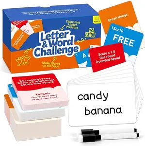 Fast-Paced Letter & Word Challenge Game - Quick Thinking Vocabulary & Spelling Educational Toy for 8+ Ages, 2-6 Players (Family-Focused Language Game)