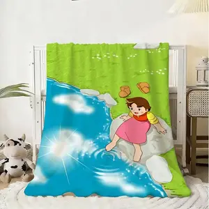 Hot Sale Anime Heidi Girl of the Alps ICONS Blanket  Flannel Soft Warm Anti-Static Washable for Sofa Bed All Season Kids Anime Fans Mothers Day Gift