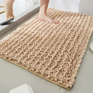 Winter Strong Absorbent Microfiber Door Mat & Pet Carpet, Thick Washable Area Rug, Soft Chenille for Kitchen Bathroom Bedroom Indoor Use, Water Absorbent Mat, Bathroom Floor Mat