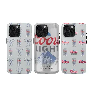 Couple Coors Light Blue Coquette Bow Tough Phone Case, iPhone 16/15/14/13/12/11/X/8 Pro Max Plus Mini Accessories