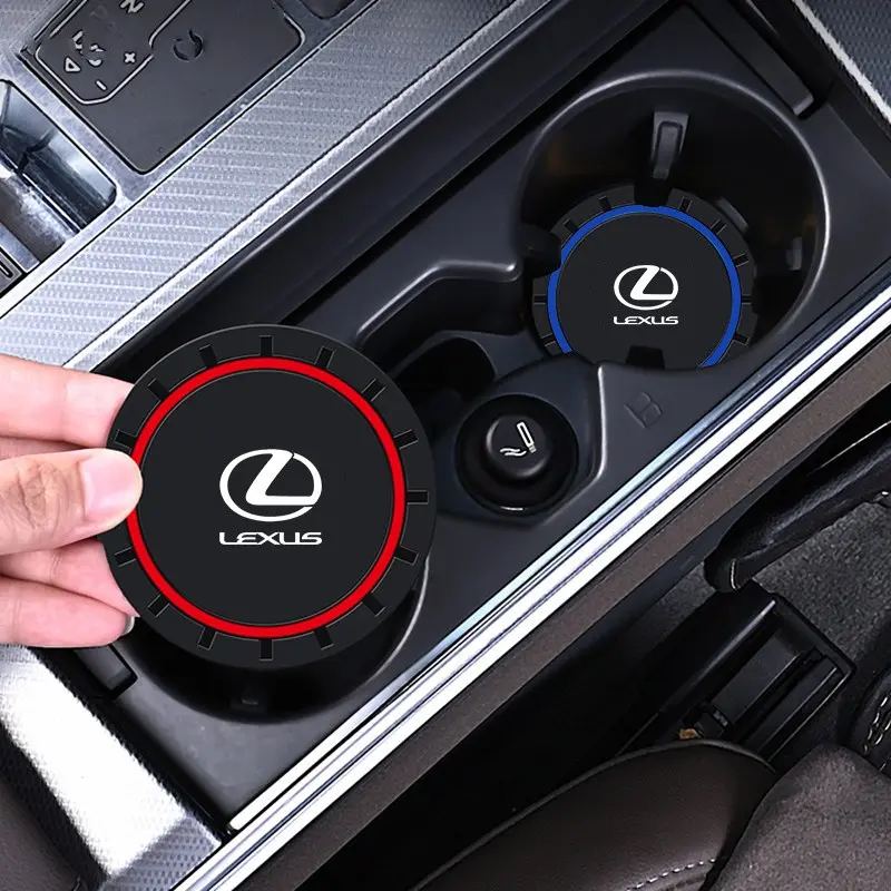 2Pcs Silica GEL Car Interior Cup Holder Anti-Slip Coaster Mat Auto Water Bottle Holder Pads For Lexus RX GX460 GX IS250 RX400h UX250h RX350 LX570 LX600 LX470 Car Interior Accessories, Car Accessory, Automotive Interior Accessories