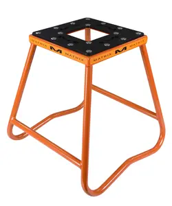 Matrix Concepts C1 Steel Stand w/ Anti-Rock Design for Dirt Bikes (Orange)