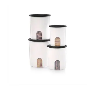 Canister Set of 4 for Flour, Sugar, Coffee & Tea - Kitchen Organization