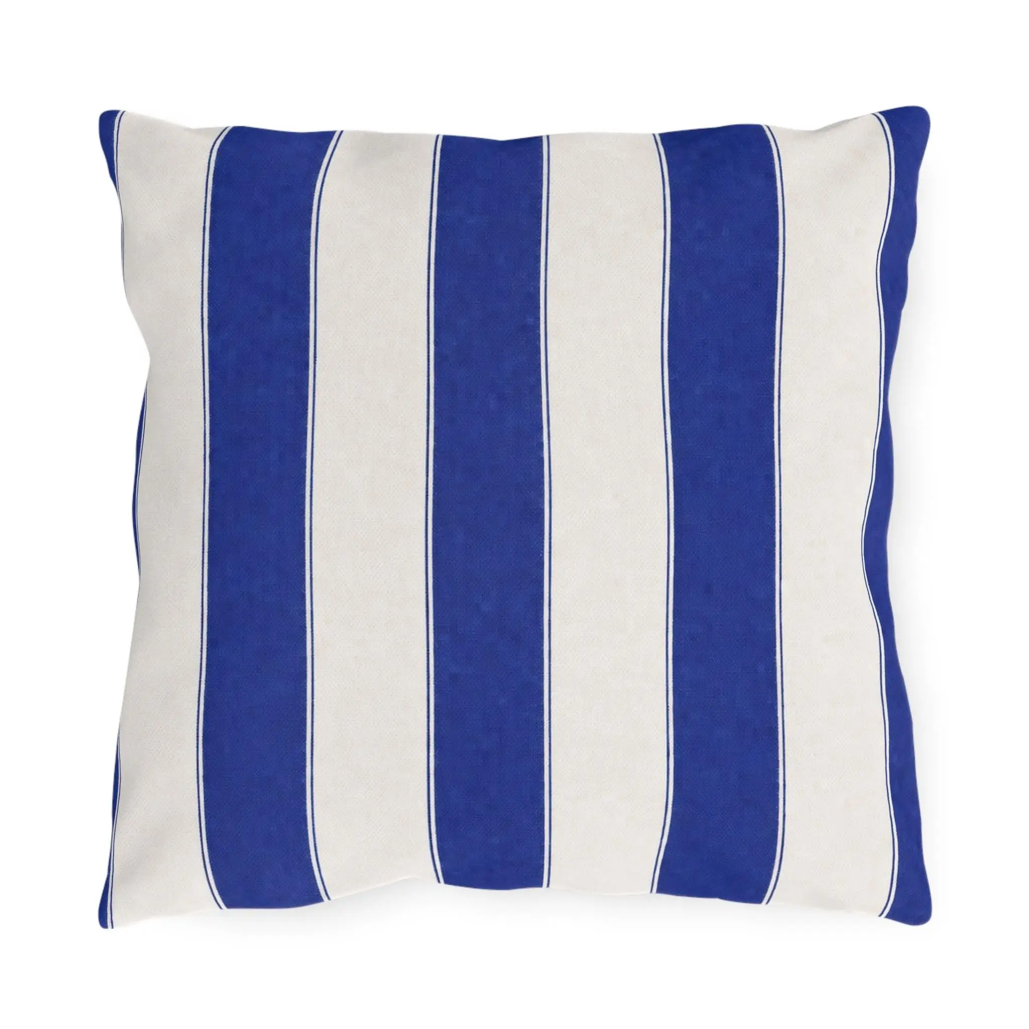 Cabana Royal Blue Stripe Poolside Resort Pillow | Outdoor Pillows | Coastal Patio Cushion