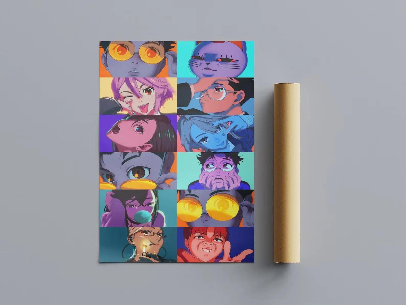 Dandadan Collage Style Posterc, Minimalist Poster, Anime Poster, Wall Art, Wall Decor, Premium Matte Vertical Posters, High Quality Poster