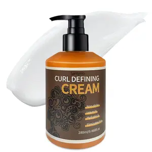 JD CONCEPT Coconut Oil Curl Defining Cream with Avocado & Castor Oils, 9.47 fl oz, Lightweight Non-Greasy Anti-Frizz Hold Cream for Curly Hair, Ideal for Twist-Outs & Wash-and-Go