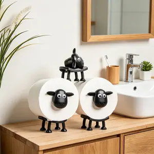 Cute Sheep Animal Toilet Paper Holder, Humorous Standing Bathroom Tissue Rack, Fun Bathroom Decor, Mother's Day Gift Idea