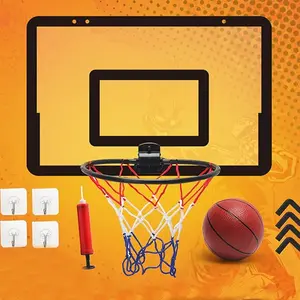 2026 Indoor Mini Basketball Hoop Set,Hanging Portable Basketball Hoop with 1 Ball,Indoor No Drilling Required, for Kids and Adults to Develop Hand Eye Coordination