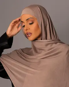 Premium Modal Hijab with matching under cap set – Taupe