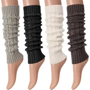 Leg Warmers  Women, Winter Knee High Cable Knit Warm Long Boot Socks  80s Accessories Party Yoga Dance