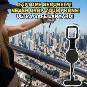 Adjustable Anti-Theft Phone Lanyard, Stretch Design, Durable Polyester with Safety Clip, Ideal for Outdoor Activities and Hiking, Phone Strap, Phone Accessories