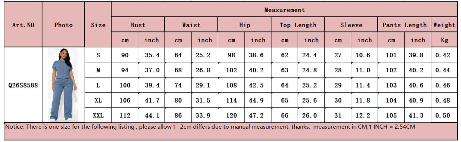 Women's Premium Ribbed Knit Co-ord Set for Spring & Summer – Short Sleeve Crew Neck Top & Straight Leg Trousers – Elegant Loungewear for Work from Home & Weekend Outings Women's Premium Ribbed Knit Co-ord Set for Spring & Summer – Short Sleeve Crew Neck Top & Straight Leg Trousers – Elegant Loungewear for Work from Home & Weekend Outings