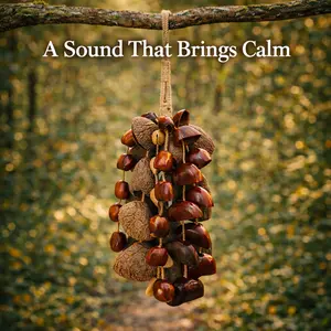 Handcrafted Natural Wind Chime with Calming Sound – Handmade Seed Shell Chime for Relaxation, Meditation, Home Décor & Gifts