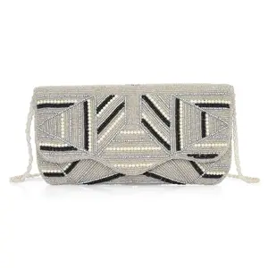 La Marey Bead Work Sling Bag with Magnet Button