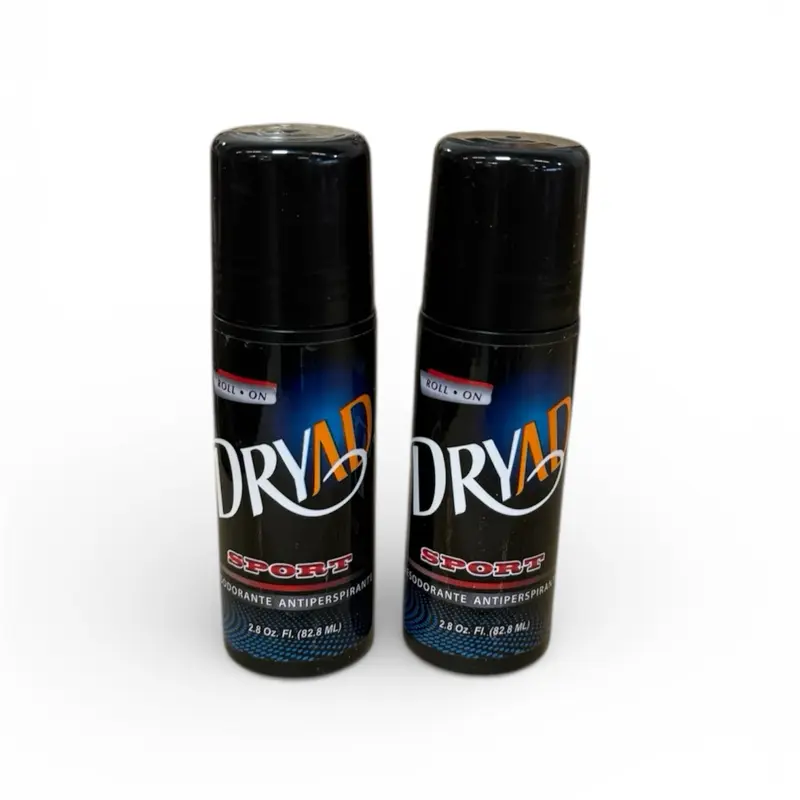 Dryad Sports Deodorant 2 pcs Roll-On Antiperspirant 2.5 oz Each for Men and Women Sweat Control Sweat Proof