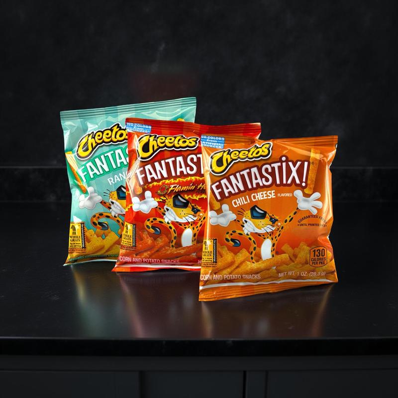 Cheetos Fantastix Crunchy School Snacks – 8 Pack | Choose Ranch, Flamin’ Hot or Chili Cheese