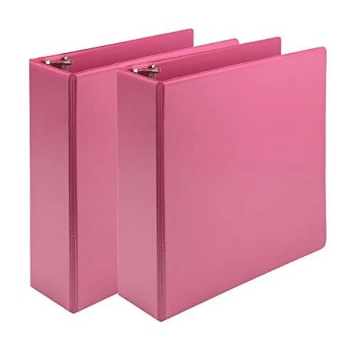 212 MAIN 3 in. Plant-Based Durable 3-Ring View Binders - Berry Pink, Office Stationery Supplies, Aesthetic Classroom Storage & Savings Binders - Pack of 2, Storage Binder