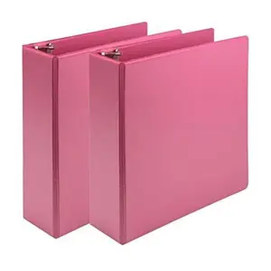 212 MAIN 3 in. Plant-Based Durable 3-Ring View Binders - Berry Pink, Office Stationery Supplies, Aesthetic Classroom Storage & Savings Binders - Pack of 2, Storage Binder