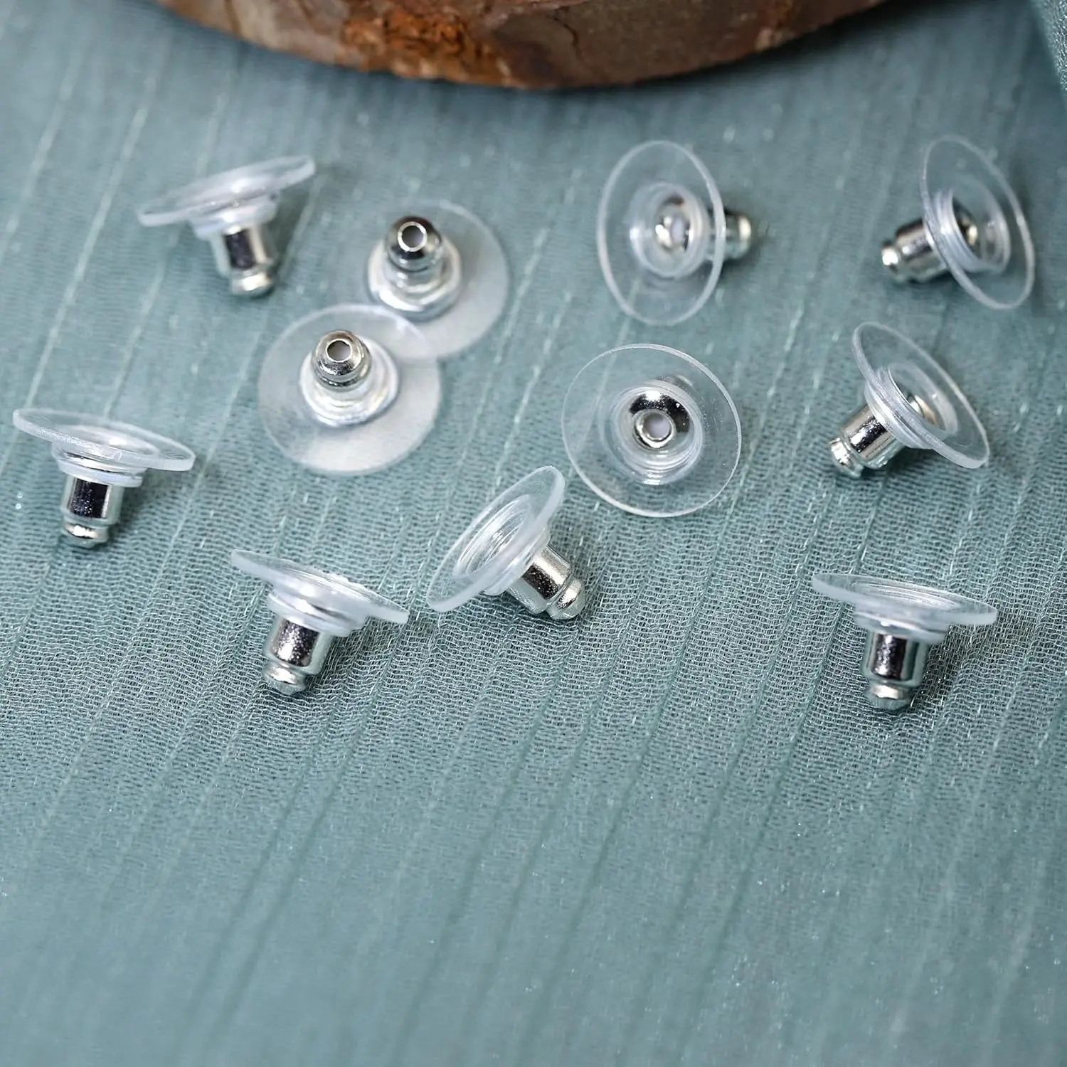 20 fashionable and luxurious UFO disc earplug accessories, disc bullet head earrings, DIY earring accessories, ear components, earring needles, earring backing