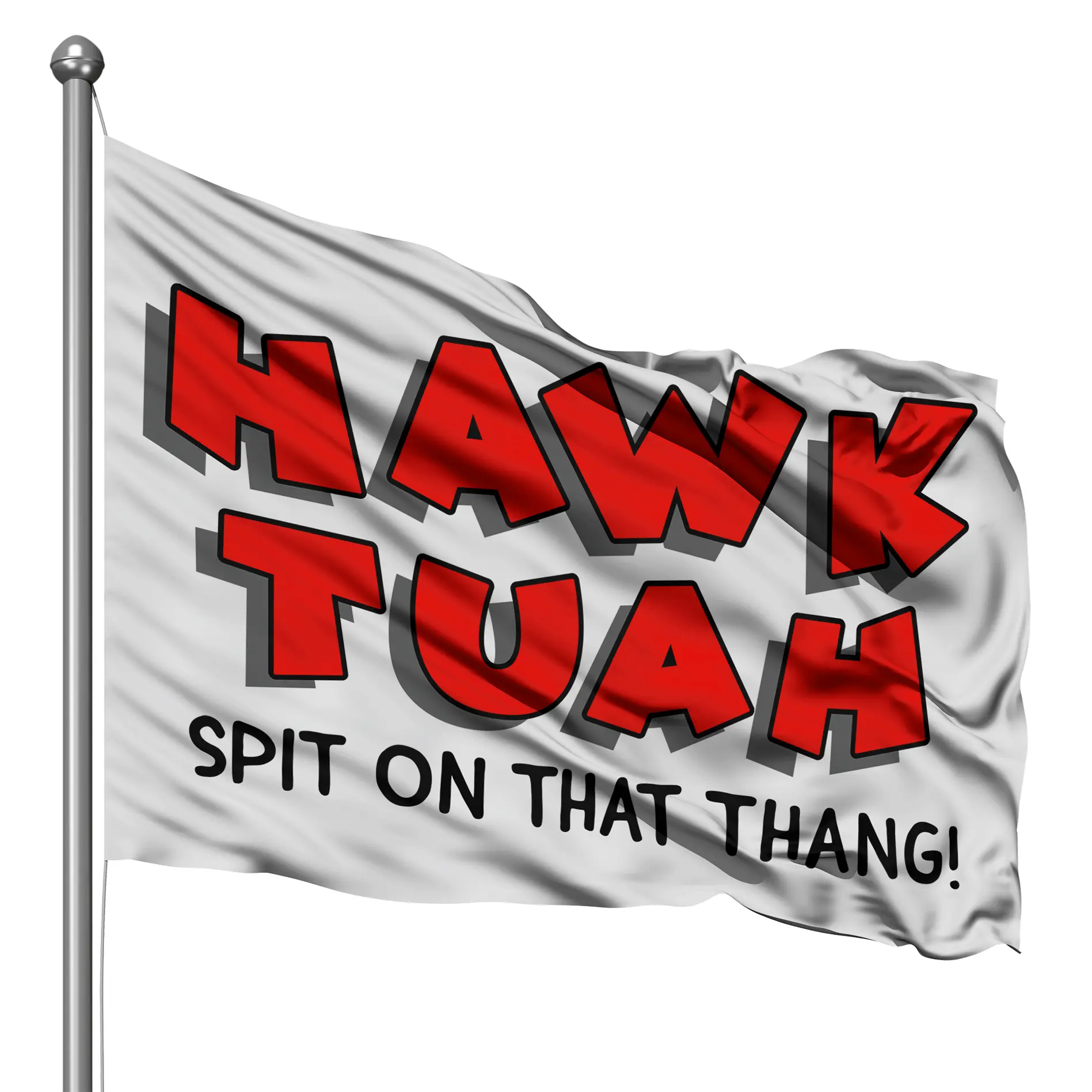 Hawk Tuah Spit On That Thang 3x5 Garage Flag Gift Pack Backdrop Decor Wall Hanging Ornaments Decoration Decor Wall  wishing banner funny Multicolor