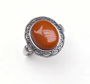 S925 Natural Nanhong Ring