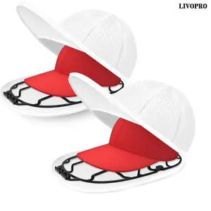 2Pc Baseball Cap Washer Cage Professional Hat Cleaner Protector, Dishwasher & Washing Machine Safe Hat Cleaning Frame, Universal Hat Shaper Rack Perfectly Fits Adult & Kids Baseball Caps, Durable Hat Care Tool, Laundry Products