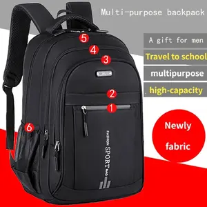 Men's and women's backpack, large capacity schoolbag, travel bag, laptop bag, mountaineering bag, travel backpack, black, blue, red,;