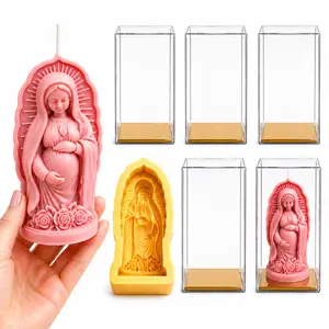 Our Lady of Sweet Expectation Silicone Mold for Candle Making & Soap Crafting Precision Designed for Detailed Work in Jewelry & Decorative Items
