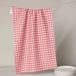 Geometry Cupids Plaid Kitchen Tea Towel
