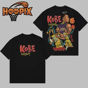 HOOPIX - Kobe Bryant Premium Cotton Hoodie T-Shirt (Made In USA), Black Mamba Fans Shirt, Game Day Outfits, Gift For Golden State Basketball Fans, Basketball Graphic Tee Hoodie