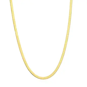 18K gold plated Stainless Steel Herringbone necklace