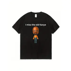Humorous Vintage Short Sleeve T Shirt Featuring Cartoon Character Design in Black with White Text and Available in Eleven Colors