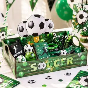 1Pc Soccer Wooden Pallet Decor Football Centerpieces for Tables Sport Party Favor Decor for Home Locker Room Table Shelf Desk Living Room and Various Other Themes