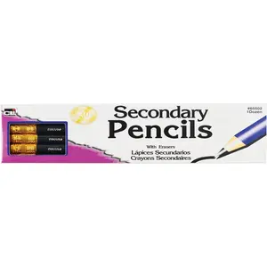 212 MAIN CLI Secondary Pencil - 144 Count, Black, Bonded Lead, Round Barrel
