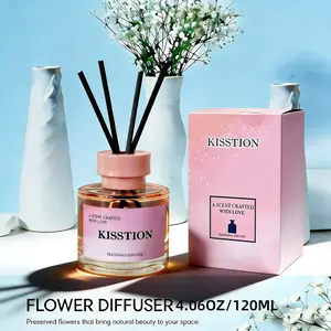 KISSTION Reed Diffuser Natural Essential Oil Scent Diffuser Home Fragrance Luxury Hotel Fragrance — Premium Orange Scent Air Freshener for Everyday Use