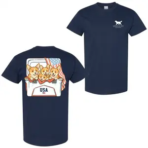 American Boy - Corgi Tshirt/Sweatshirt/Hoodie, 2-sided Graphic Tees, Cute Dog Shirt for Men and Women, Menswear Streetwear, Casual Summer Top