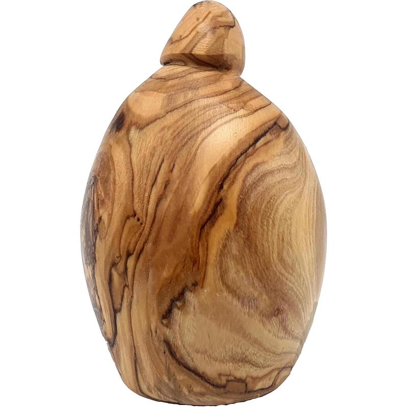 Hand-Carved Olive Wood Holy Family Statue – Mary, Joseph & Baby Jesus Nativity Scene for Christmas Decor – Catholic Wooden Figurine 4.3" for Home or Church Display – HOF001