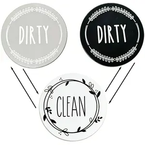 1Pc Clean and Dirty Magnet，Dishwasher Magnet Clean Dirty Sign Indicator，Reversible Dish Washer Sign, Double Sided Strong Kitchen Flip Indicator，Apartment Must Haves Kitchen Necessities