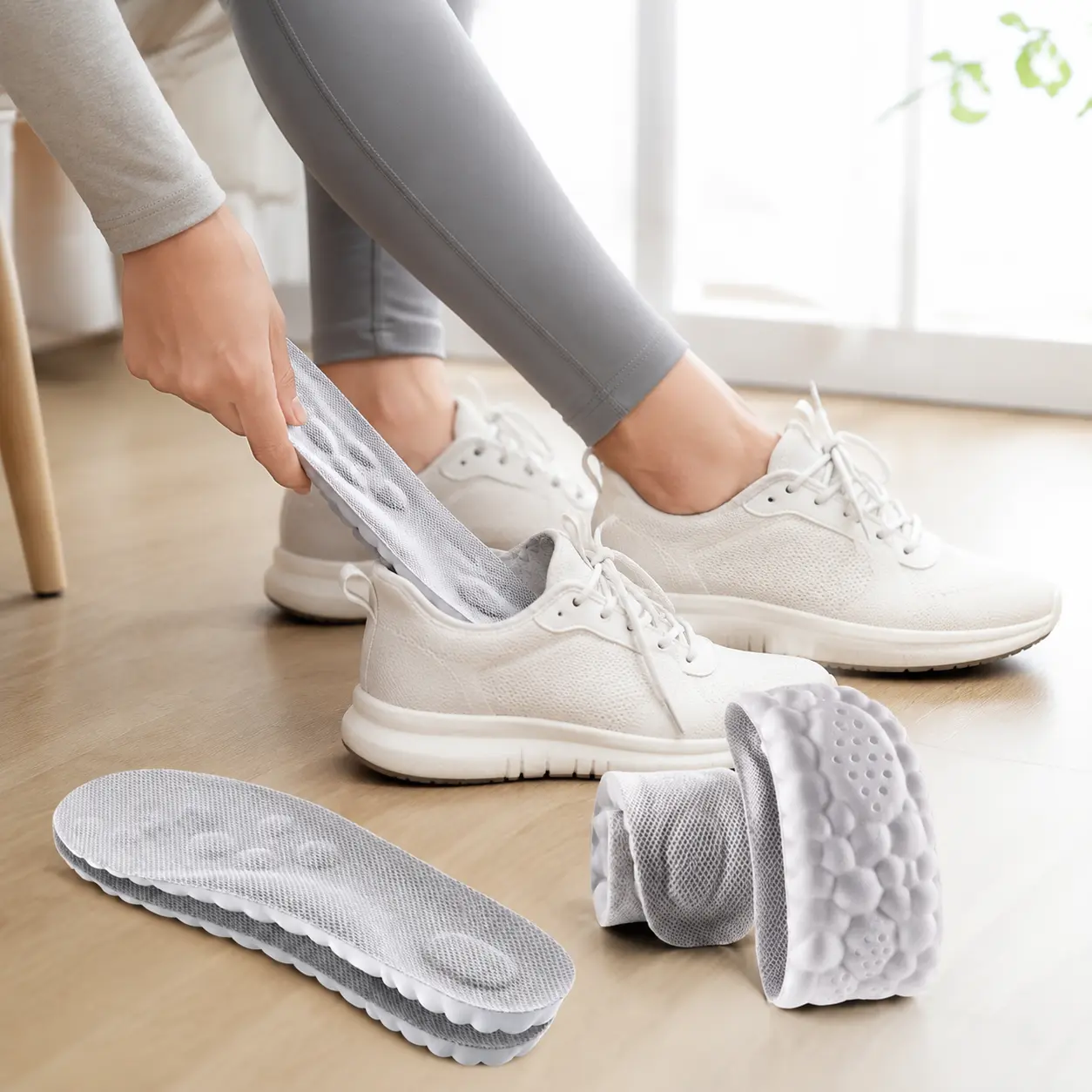 【FreeShip】Insoles For Women Man,Cloud insoles for Men Women,4D Cloud Soles for Men Soft Memory Foam Cushioning Insoles - Trim to Fit Steppers Insoles