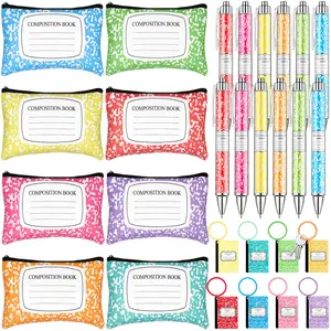 Appreciation Gift Sets Bulk for Women, Thank You Favors Stationery Set with Ballpoint Pen Makeup Bag Bookmark for Teacher Nurse Employee Coworker Staff Student Back to School Graduation Teacher's Day Gifts Office Supplies outdoorfun