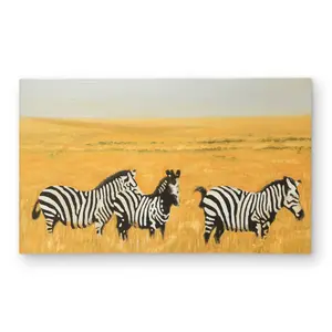 360 Stand Printed Chenille Face Zebra Herd Animal Print Rug, 3x5 ft. Rectangular, Black Indoor Outdoor Rug for Home Decor