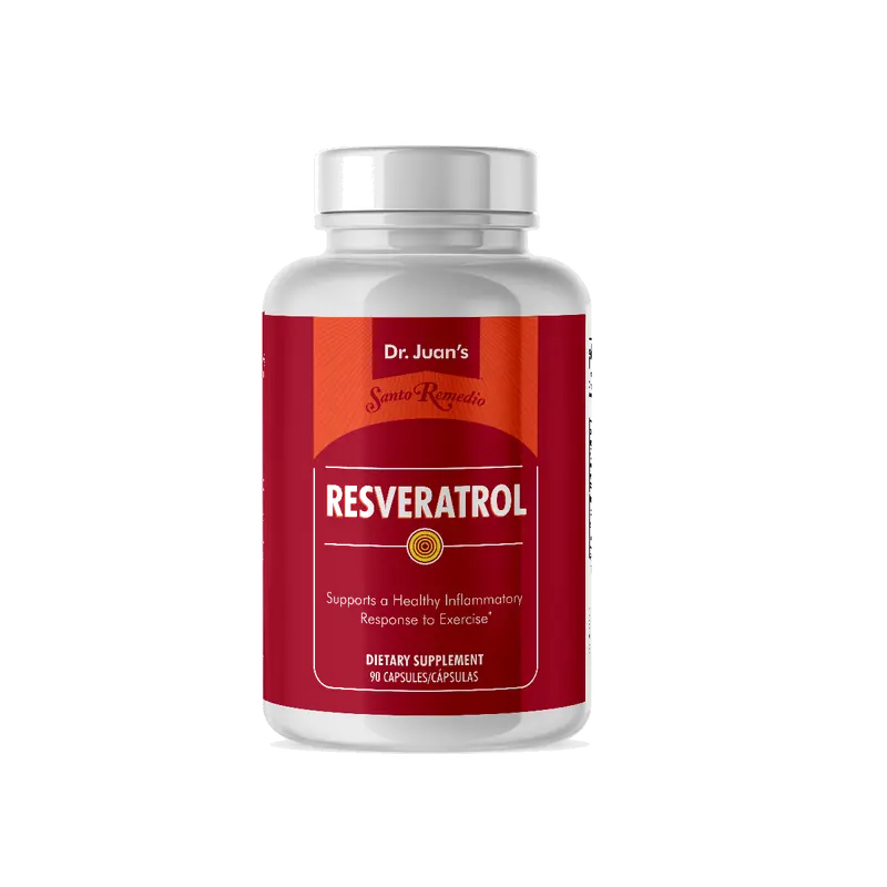 Santo Remedio Resveratrol, Supports Cardiovascular Health*, Dietary Supplement, Vegetarian, No Artificial Colors, No Artificial Flavors, 200 mg, 90 Capsules