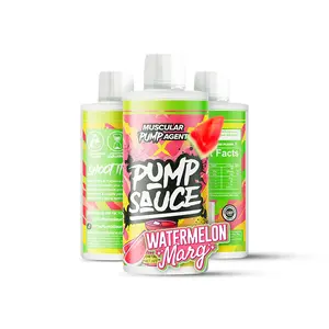 Pump Sauce Liquid Pre-Workout with Glycerol, Citrulline Malate, Agmatine Sulfate, and Pink Himalayan Salt - Watermelon "Marg" Flavor